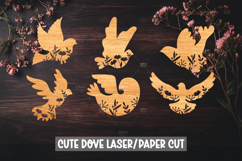6 Dove Floral Laser Cut SVG Files Product Image 1
