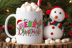 Glitter Merry Christmas Png Sublimation Retro Clipart Product Image 7
