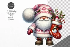 Christmas Clipart, Christmas gnome clipart, Gnome Product Image 1