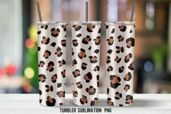 Leopard Print Tumbler Wrap Sublimation PNG Product Image 3