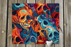Halloween paint Skulls | Skinny tumbler sublimation designs Product Image 7