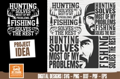 Hunting solves most of my problems svg | hunting svg png dxf Product Image 1