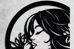 Multilayer Floral Woman SVG Laser Cut File 3D Layered DXF Product Image 6