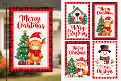Christmas Garden Flag Bundle. Christmas Animals Garden Flag Product Image 2