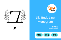 Lily Buds Line Monogram Product Image 1