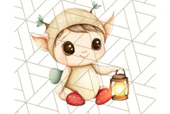Woodland Nursery Baby Animals And Fantasy Forest PNG Clipart Product Image 3