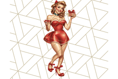 Vintage Glamorous Christmas Party Clipart PNG, Holiday Png Product Image 3