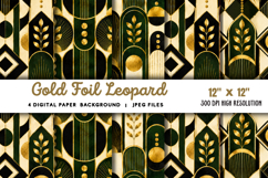 Gold Foil Leopard Background JPG Product Image 1