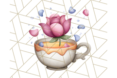 Princess Tea Party PNG Clipart with Teacups &amp; Fancy Treats Product Image 3