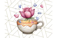 Princess Tea Party PNG Clipart with Teacups & Fancy Treats Product Image 3