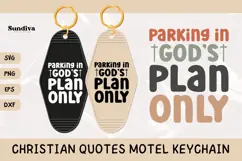 Christian Quote Motel Keychain SVG | Parking In God's Plan Product Image 1