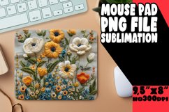 Chic 3D Flower Patterns: Sublimation Mouse Pad Art Product Image 1