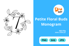 Petite Floral Buds Monogram Product Image 1