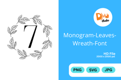Monogram Leaves Wreath Font Product Image 1