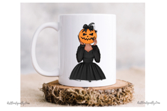 Halloween Pumpkin Head Girl Clipart Product Image 2