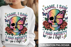 I Came I Saw Sublimation Design - Funny Skeleton PNG Product Image 1