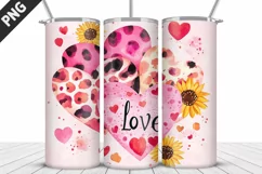 Lovely Hearts Tumbler Design | Valentine's Day Tumbler Wrap Product Image 4