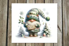 Christmas gnome | Watercolor xmas tumbler sublimation PL2 Product Image 3