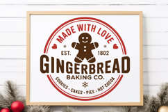 Made With Love Gingerbread Svg | Christmas svg Product Image 1