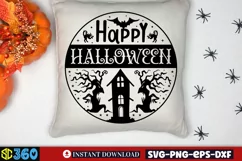 Happy halloween SVG, Halloween Door Sign SVG Product Image 4