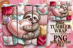 Radiant memories 20oz tumbler wrap, Valenines Animals Product Image 1