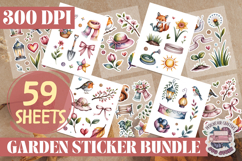 Garden sticker Sheet Bundle 59 Sheets Flowers Summer Birds Product Image 1