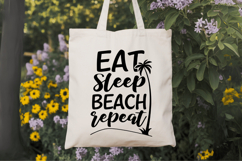 Eat Sleep Beach Repeat SVG Design, Summer &amp; Beach SVG Design Product Image 7