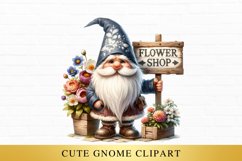 gnome clipart, flower shop sublimation Product Image 1
