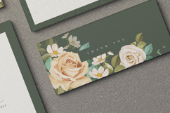 wedding card invitation with creamy color roses flower Product Image 7