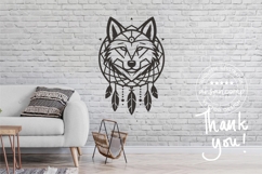 Wolf Dreamcatcher Tribal Line Art Vector Product Image 5