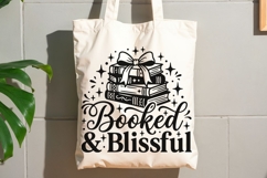 Booked And Blissful Svg, Book Lover Svg, Book Nerd Svg. Product Image 8