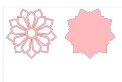 Rangoli flower mandala plywood base laser cut file bead sort Product Image 7