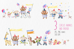 Watercolor Cute Circus Animals Product Image 8