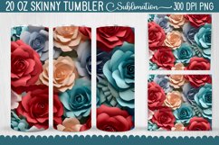 3D Rose Flowers Tumbler - 19 Designs Product Image 8