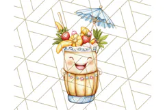 Tropical Tiki Friends PNG Clipart, Cute Summer Art Product Image 3