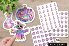 Iridescent Halloween Stickers | Halloween PNG Product Image 1