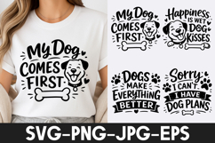 Funny Dog Lover Quotes T Shirt Design SVG PNG Product Image 1