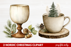 2 Nordic Christmas Clipart | Scandinavian Holiday PNG Product Image 1
