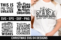 04 Christmas SVG Design - Winter Kisses And Snowflake Wishes Product Image 1