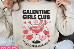 Galentine Girls Club PNG, Funny Valentine Sublim Product Image 1