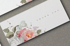 wedding card invitation set with peonies flower partition Product Image 7