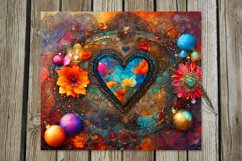 Hearts pattern | 4 Skinny tumbler sublimationd designs 2 Product Image 3