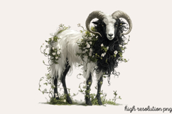 Gothic Pagan Spring Sublimation Clipart PNG Product Image 1
