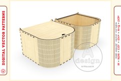 Box Organizer v26 - laser cut file - Glowforge ready SVG Product Image 7