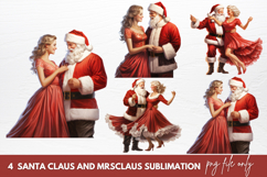 Santa Claus And Mrs Claus Sublimation Clipart Product Image 1