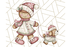 Gingerbread People Clipart, Cute Cookie PNG Illustrations Product Image 3