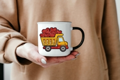 Glitter Dump Truck with Hearts PNG Product Image 5