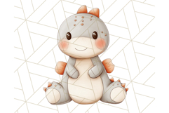 Cute Pastel Dinosaur Clipart PNG for Nursery Art, Baby Decor Product Image 3