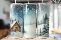Christmas Watercolor Tumbler Wrap - Christmas PNG Design Product Image 1
