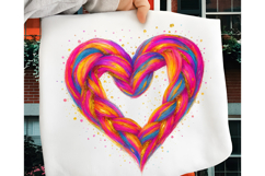 Colorful Brushstroke Valentines PNG, Valentines Day Heart Product Image 5